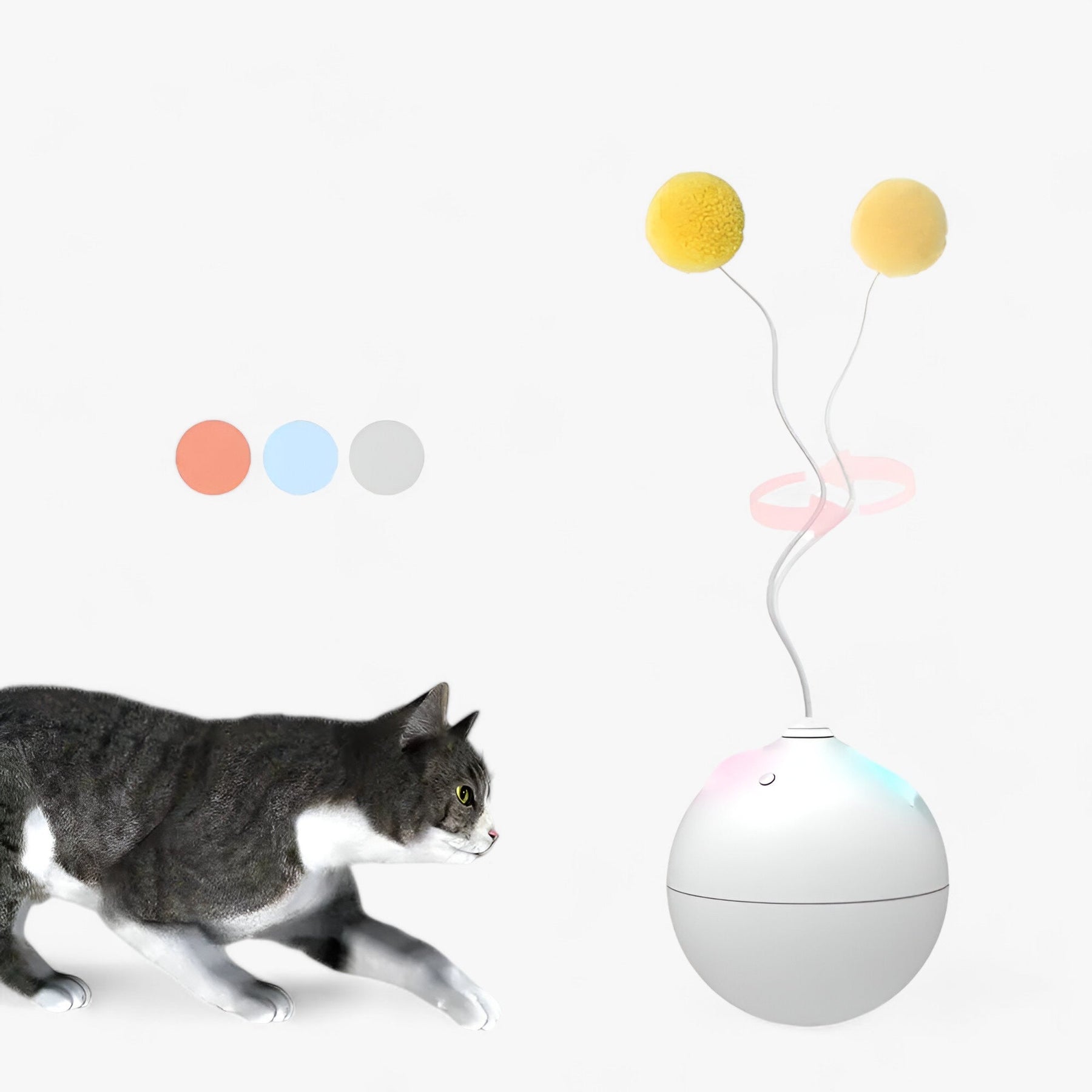 pets : Automatische Speelbal voor Katten - Stimuleert en Vermaakt - Blauw in van Pantino