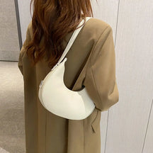 bags : Hobotas Dames Wit - Elegante Eenvoudige Rits Design - PU-Leer in Wit van Pantino