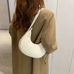 bags : Hobotas Dames Wit - Elegante Eenvoudige Rits Design - PU-Leer in Wit van Pantino