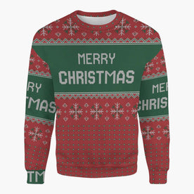 Sweaters : Unisex Casual Sweater met Sneeuwvlokken in Ontwerp 1 van Pantinoshop