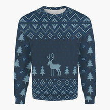 Sweaters : Unisex Casual Sweater met Sneeuwvlokken in Ontwerp 2 van Pantino