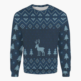 sweater : Unisex Casual Sweater met Sneeuwvlokken in Ontwerp 2 van Pantinoshop