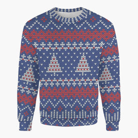 Sweaters : Unisex Casual Sweater met Sneeuwvlokken in Ontwerp 4 van Pantinoshop