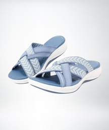 Sandals : Sandalen Dames Beige - Nova Orthopedische in Blauw van Pantino