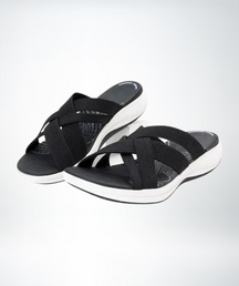 Sandals : Sandalen Dames Beige - Nova Orthopedische in Zwart van Pantino