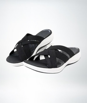 Sandals : Sandalen Dames Beige - Nova Orthopedische in Zwart van Pantino