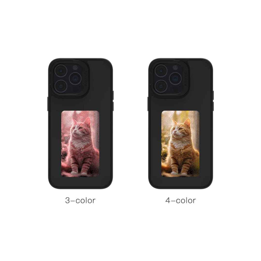 Phone Case : Telefoonhoesje Zwart - Canvas Cover Stijlvol Design - Canvas in van Pantino