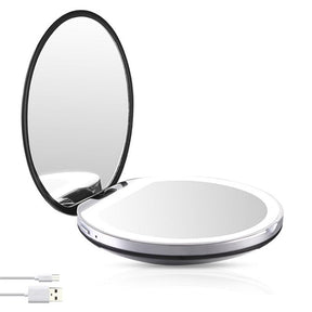 Portable Mirror : Portable Led Mirror - Roze in Zwart van Pantino