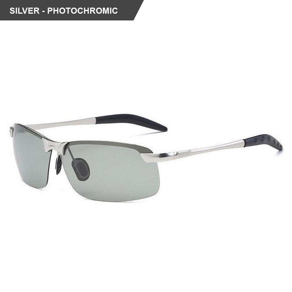 Sunglasses : Photochrome Sunglasses Heren - Zwart in Zilver van Pantino
