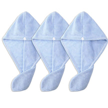 Hair Towel : Dry Hair Towel Rood/3 Stuk in Lichtblauw 3 Stuk van Pantino