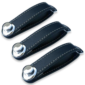 Key Organizer : Leather Key Organizer Leer in Zwart 3 Stuks van Pantino