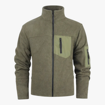 Heren Bovenkleding : Heren Slim Fit Winterjas van Polarfleece - Groen in Groen van Pantino