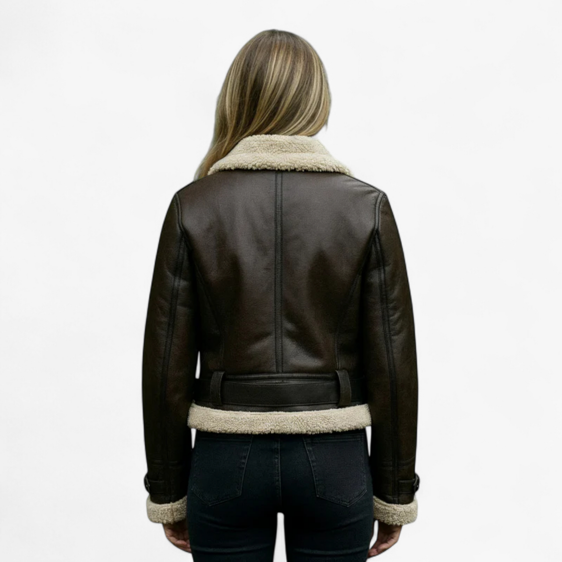 Jacket : Jas Dames Bruin - Vintage Lange Mouw Jasje in van Pantino
