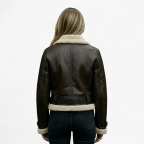 Jacket : Jas Dames Bruin - Vintage Lange Mouw Jasje in van Pantino
