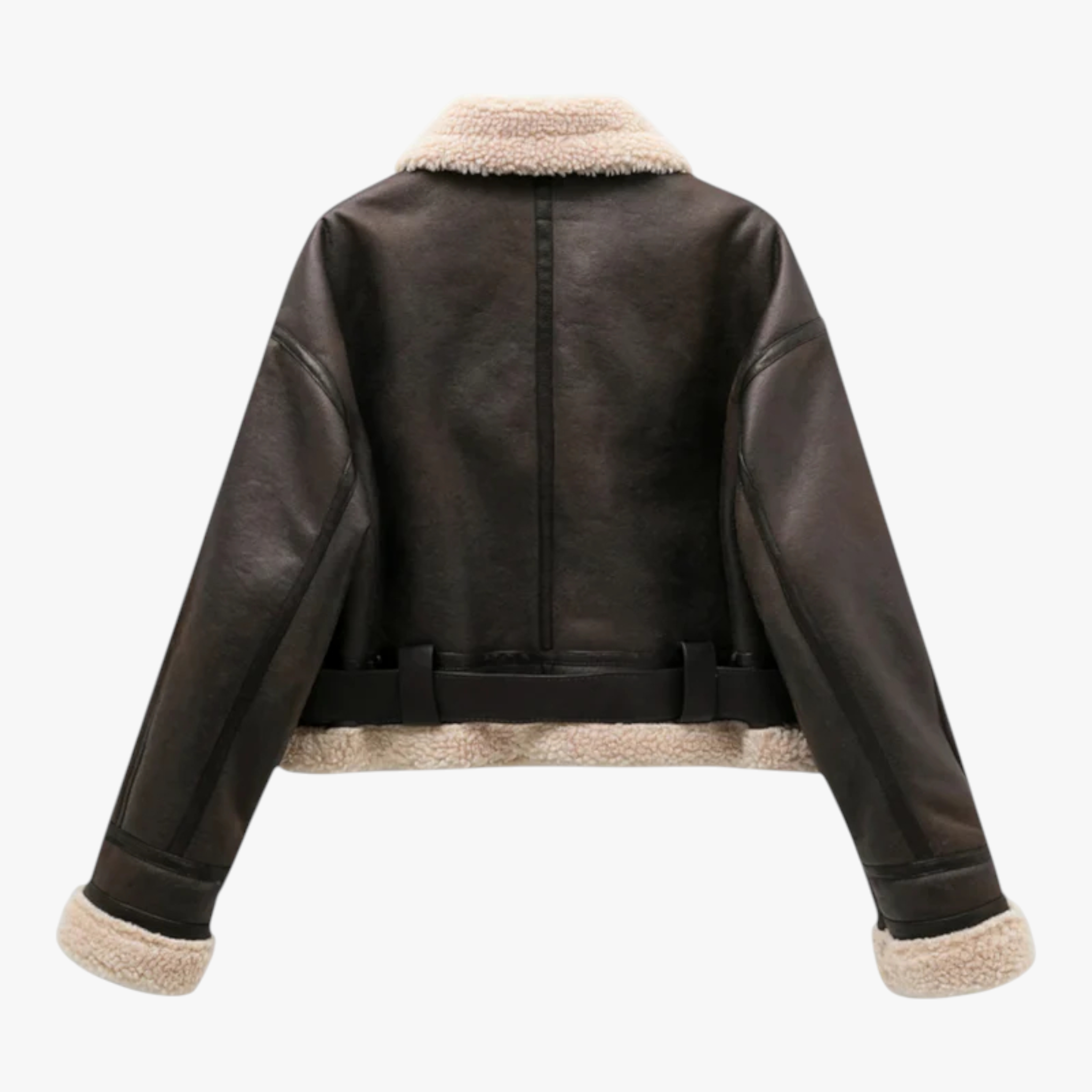 Jacket : Jas Dames Bruin - Vintage Lange Mouw Jasje in van Pantino