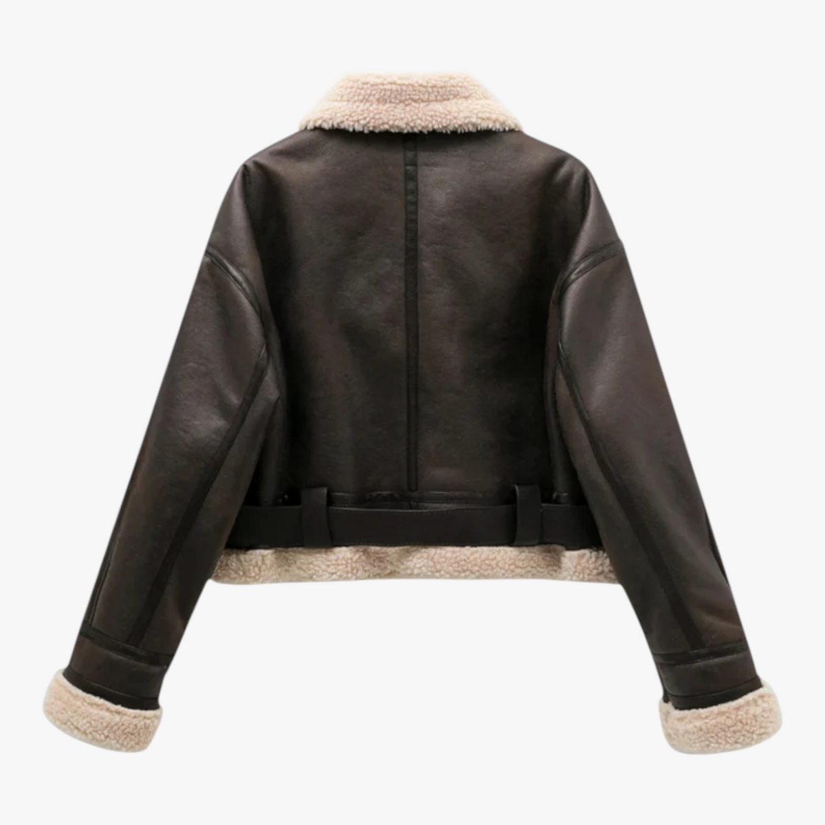 Jacket : Jas Dames Bruin - Vintage Lange Mouw Jasje in van Pantino
