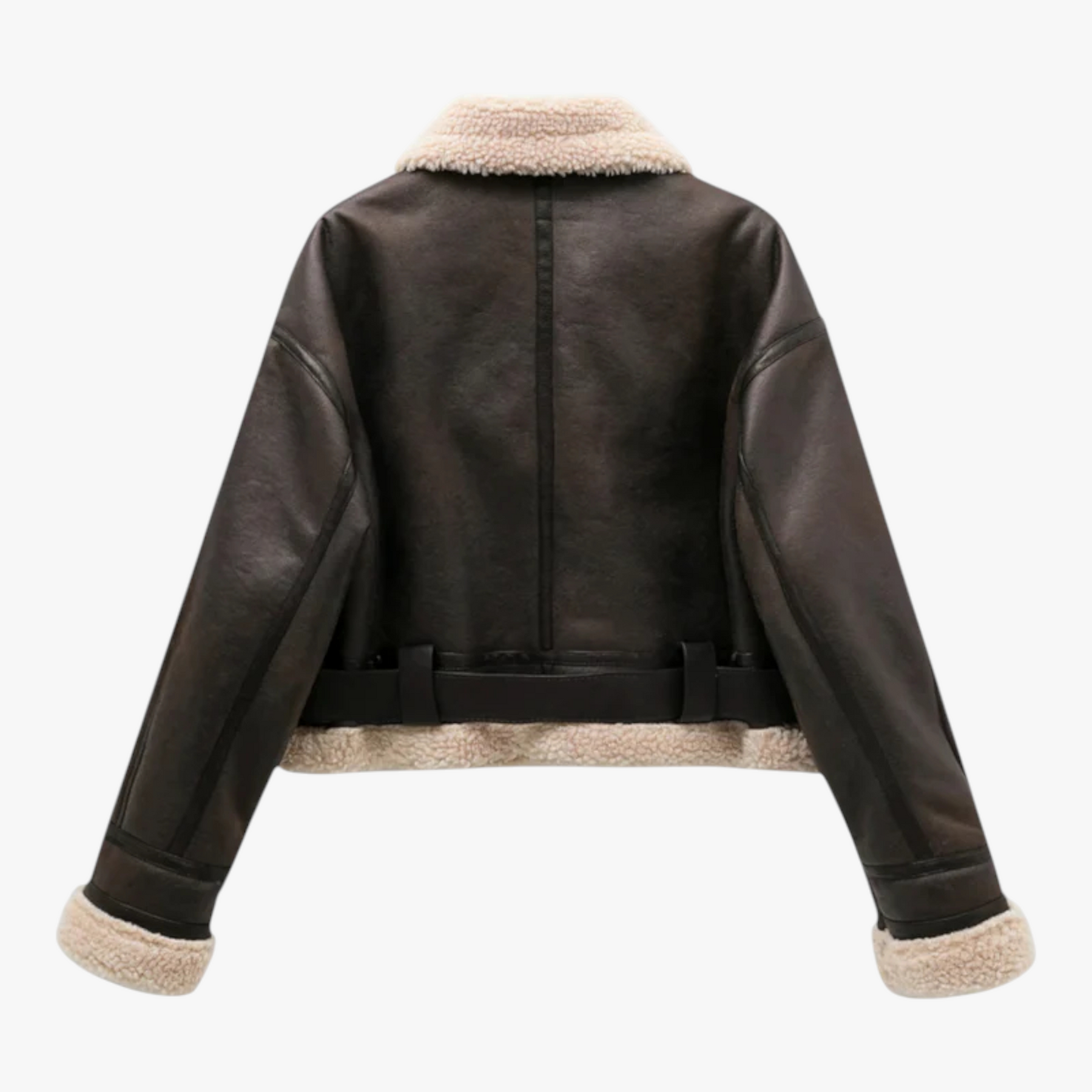 Jacket : Jas Dames Bruin - Vintage Lange Mouw Jasje in van Pantino