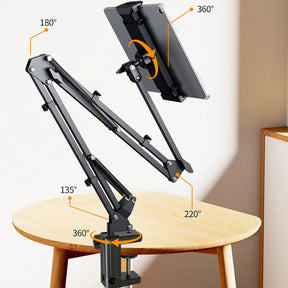 Tablet Stand : Verstelbare Tablet Houder - Stabiel Bureau Bed Keukentafel - Aluminium in van Pantino