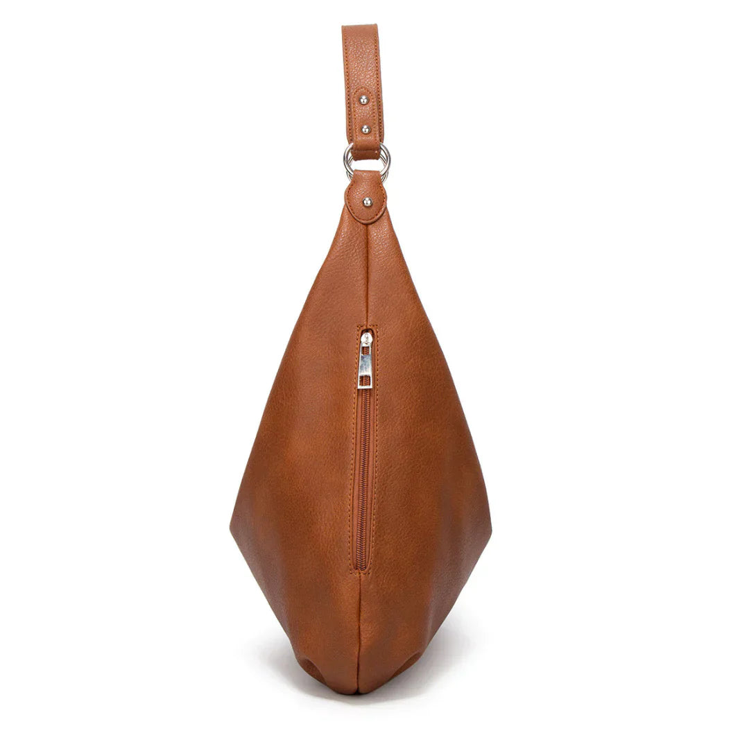 bags : Kaia Vegan Leren Hobo Tas - Wijnrood in van Pantino