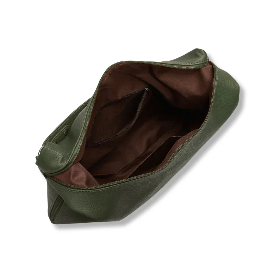 bags : Kaia Vegan Leren Hobo Tas - Wijnrood in van Pantino