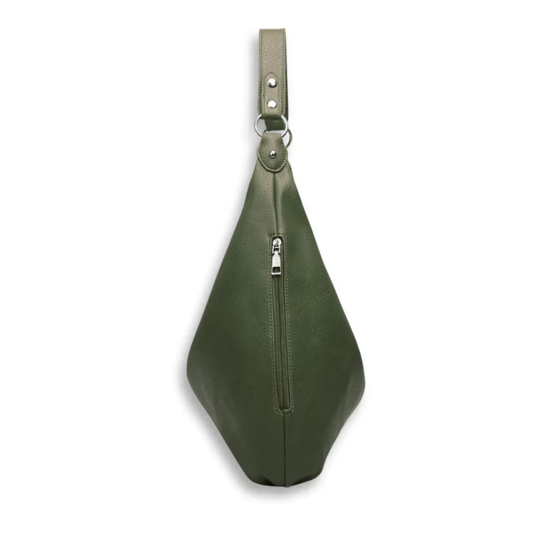bags : Kaia Vegan Leren Hobo Tas - Wijnrood in van Pantino
