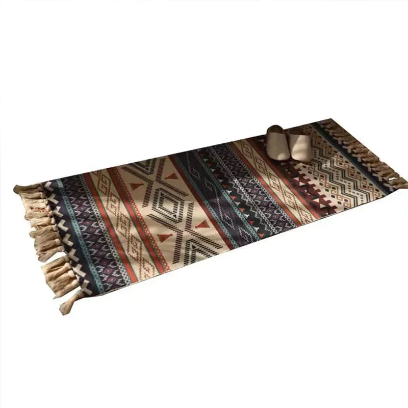 home & garden : Bohemian Vintage Plaid Tapijt - Sfeervol Woonkleed in van Pantino