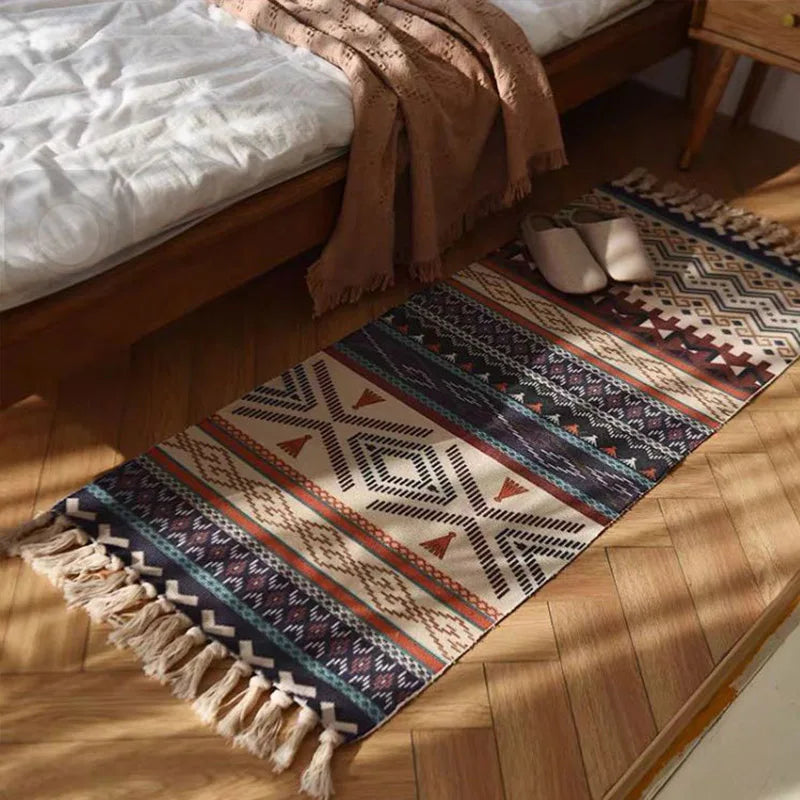 home & garden : Bohemian Vintage Plaid Tapijt - Sfeervol Woonkleed in van Pantino