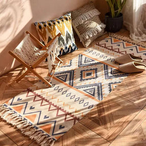 home & garden : Bohemian Vintage Plaid Tapijt - Sfeervol Woonkleed in B van Pantino