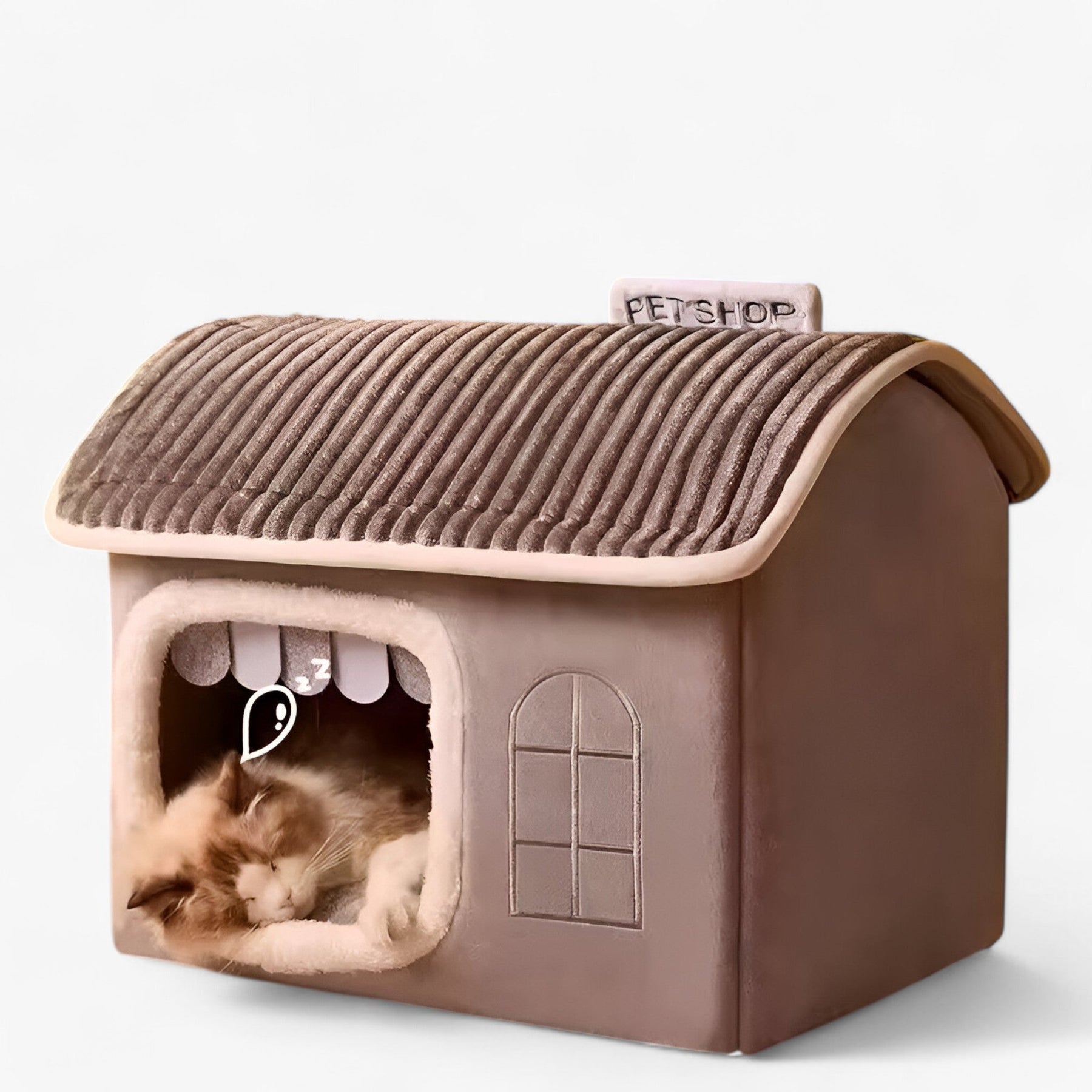 Pets House : Vouwbaar Kattenhuis voor Buiten met Comfort - Grijs in van Pantino