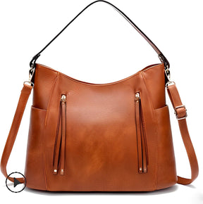 bags : Elegante Vintage Leren Tas met Stijl - Bruin in Bruin van Pantino