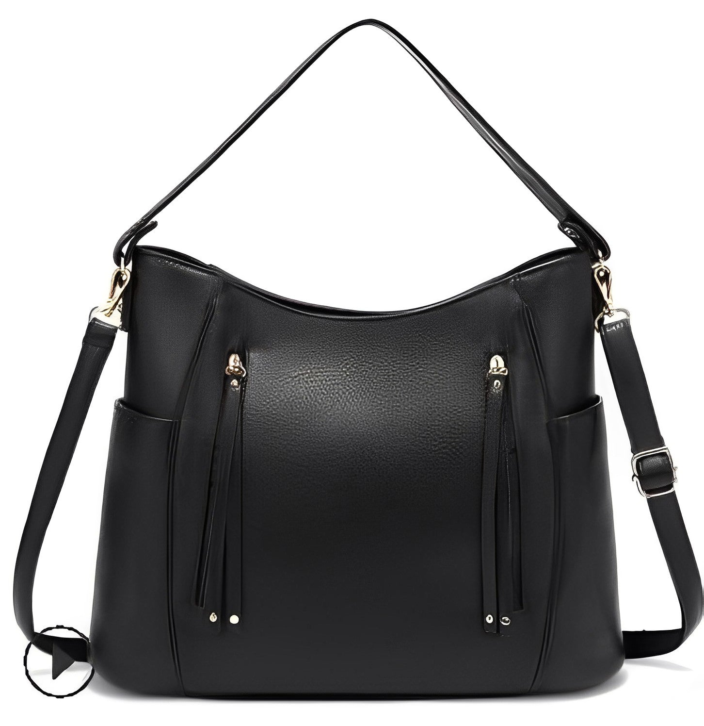 bags : Elegante Vintage Leren Tas met Stijl - Bruin in Zwart van Pantino