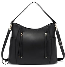 bags : Elegante Vintage Leren Tas met Stijl - Bruin in Zwart van Pantino