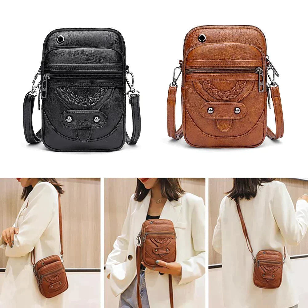 bags : Stijlvolle Retro Kruistas - Bruin in van Pantino