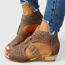 Sandals : Sandalen Dames Khaki - Orthopedische - Ideaal voor Dagelijks Comfort en Ergonomische Ondersteuning in Bruin van Pantino