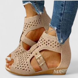 Sandals : Sandalen Dames Khaki - Orthopedische - Ideaal voor Dagelijks Comfort en Ergonomische Ondersteuning in Beige van Pantinoshop