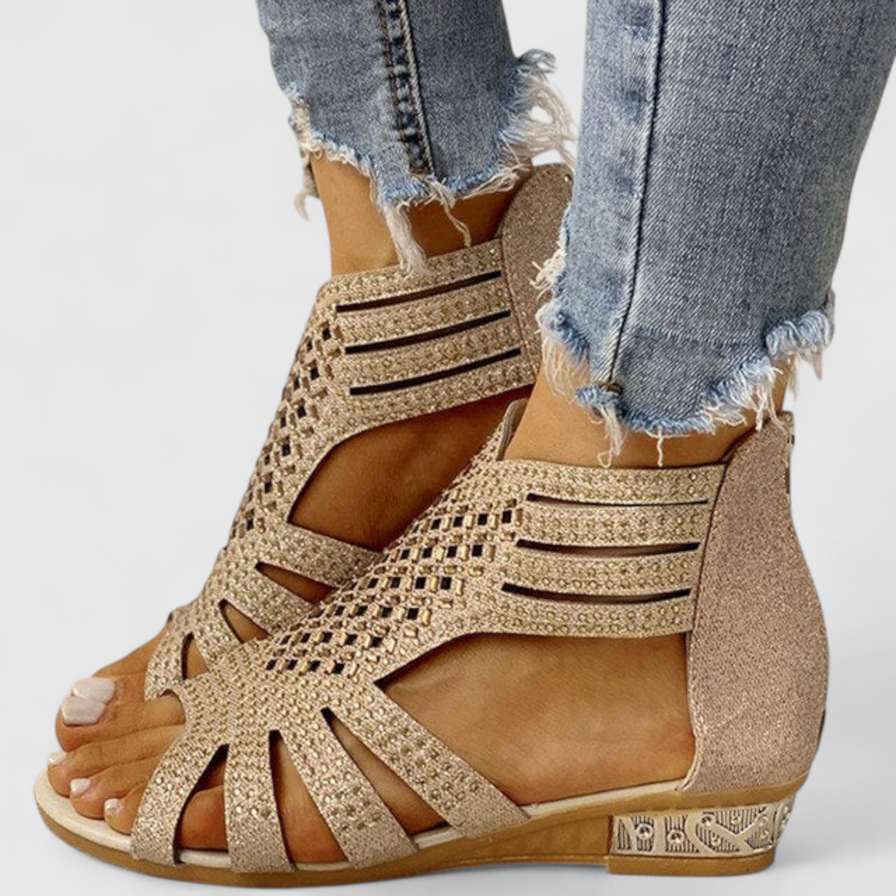 Sandals : Sandalen Dames Khaki - Orthopedische - Ideaal voor Dagelijks Comfort en Ergonomische Ondersteuning in Khaki van Pantino
