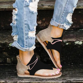 Sandals : Orthopedische Sandalen Dames Khaki - Comfortabele Arch Support Zomer Sandalen in Zwart van Pantino