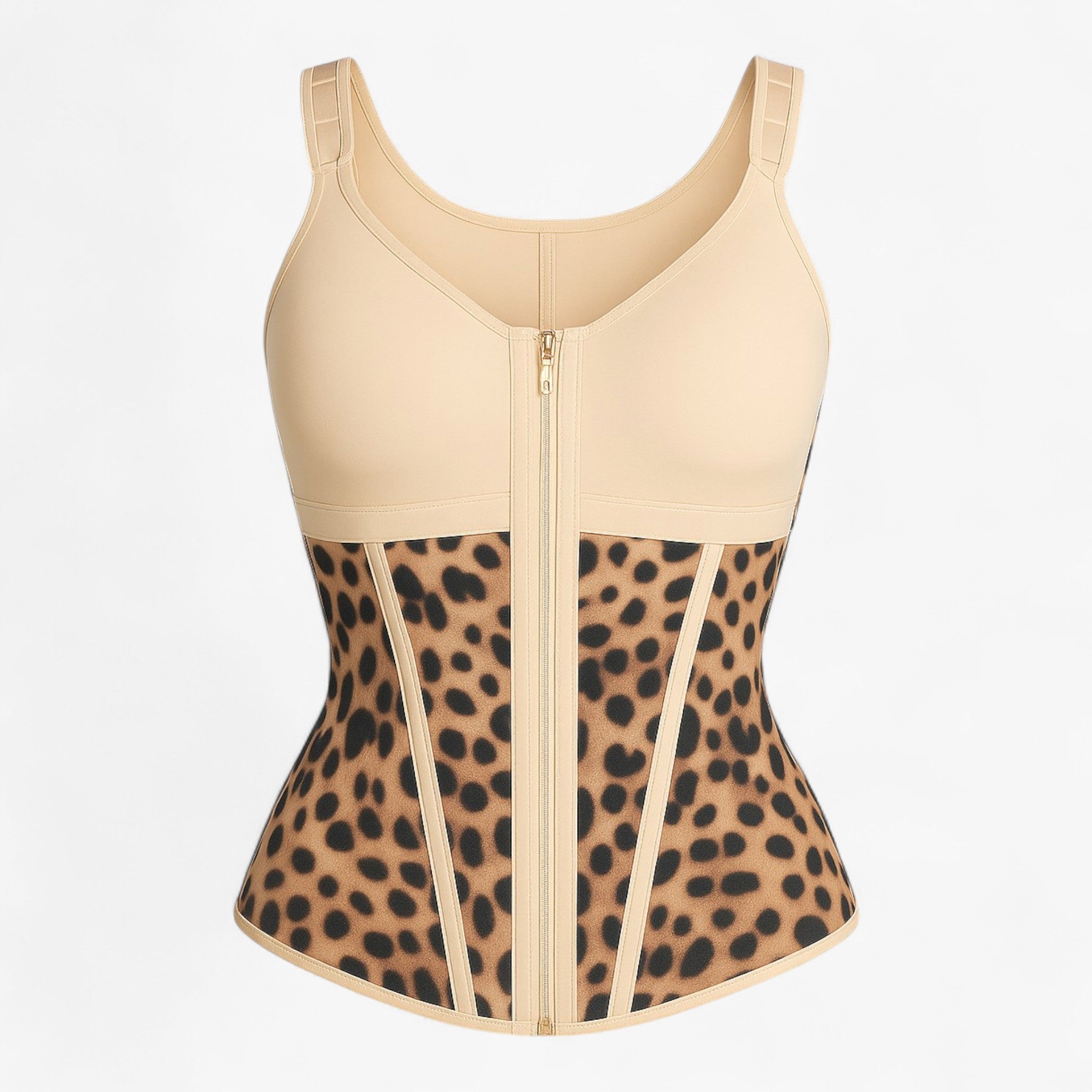Women's Clothes : Vrouwen Corset voor een Perfecte Silhouette - Zwart in Luipaard van Pantino
