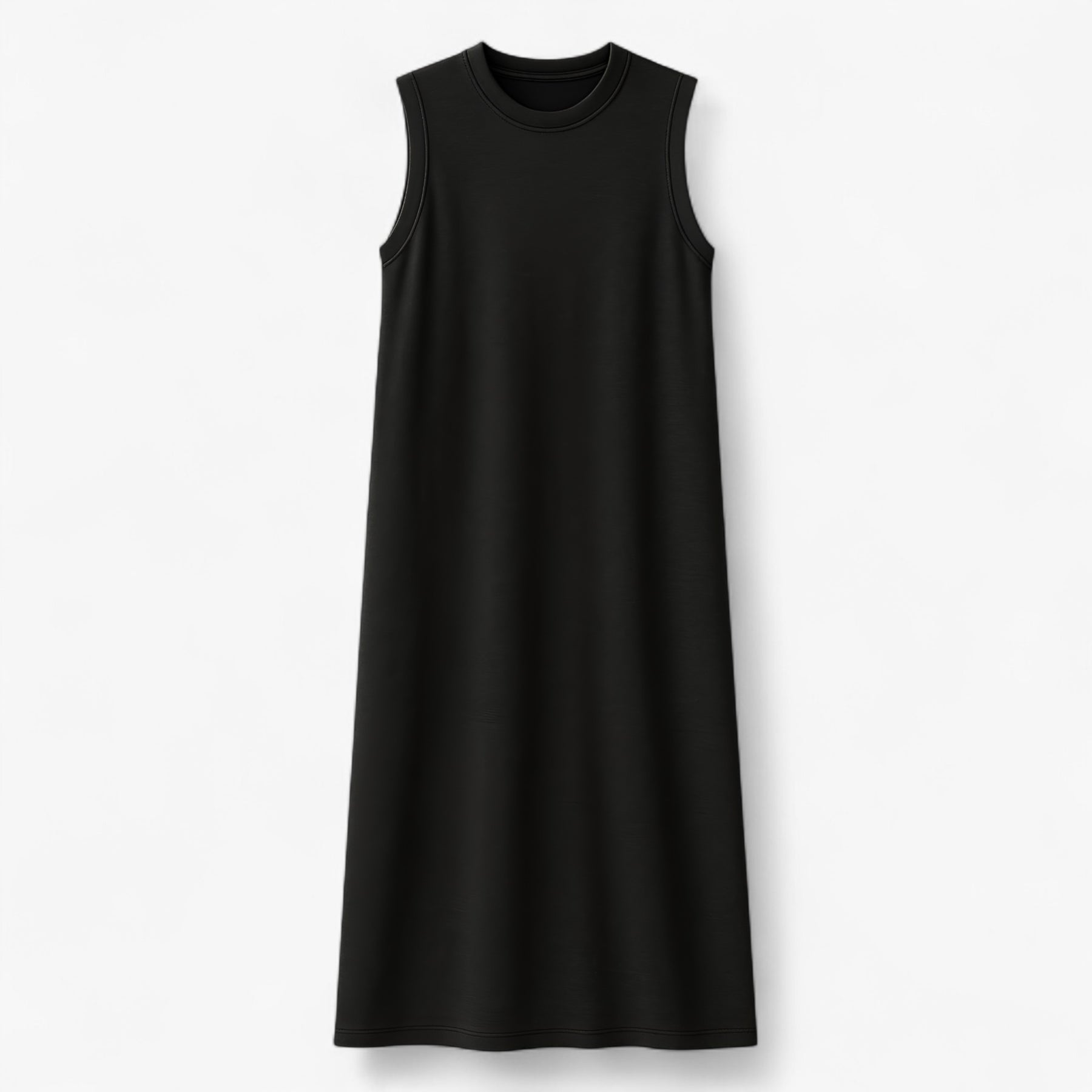 Women's Dress : Zomerjurk Dames Zwart - Lange Polyester in Zwart van Pantino