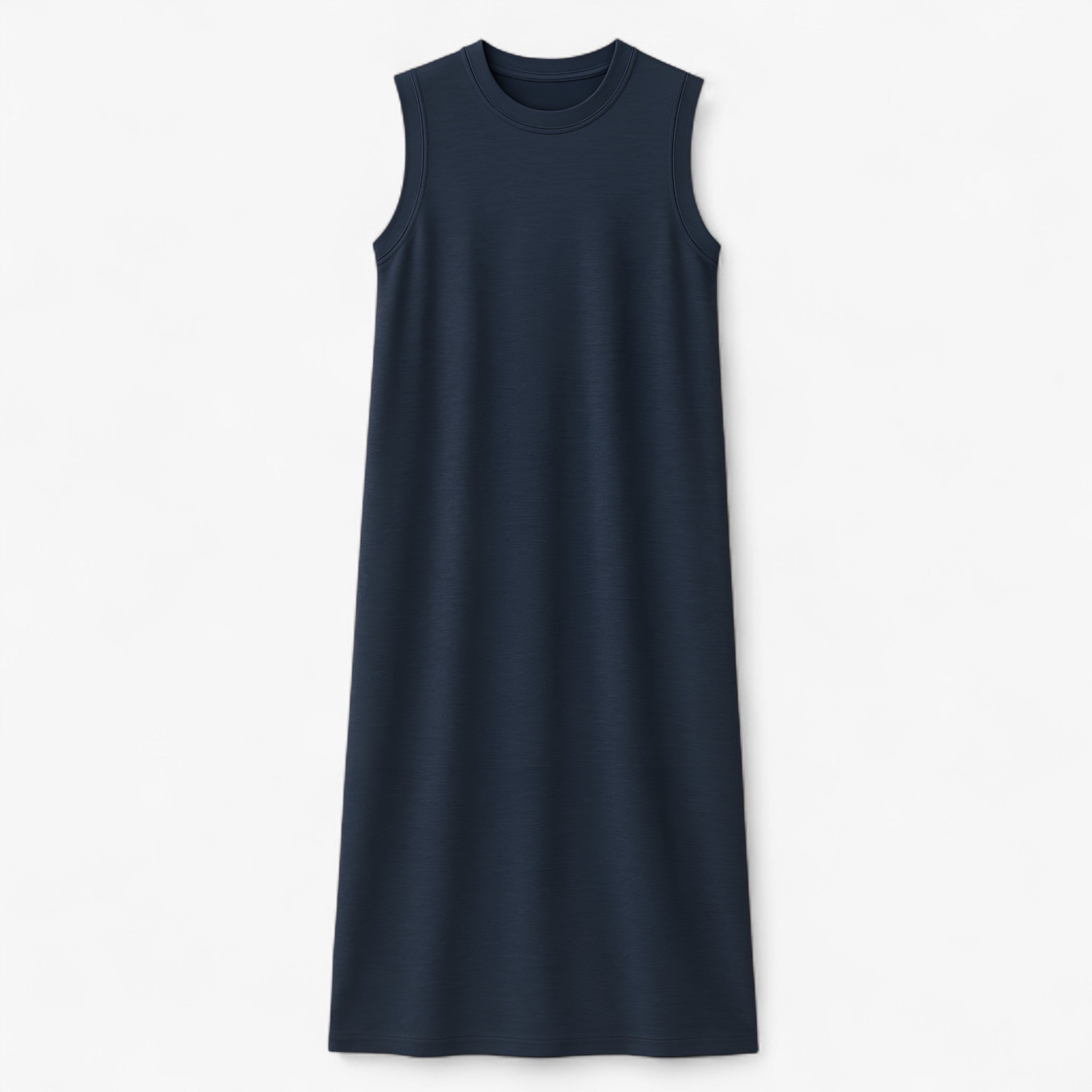 Women's Dress : Zwarte Lange Polyester Zomerjurk voor Dames - Comfortabel & Stijlvol in Navy Blauw van Pantino