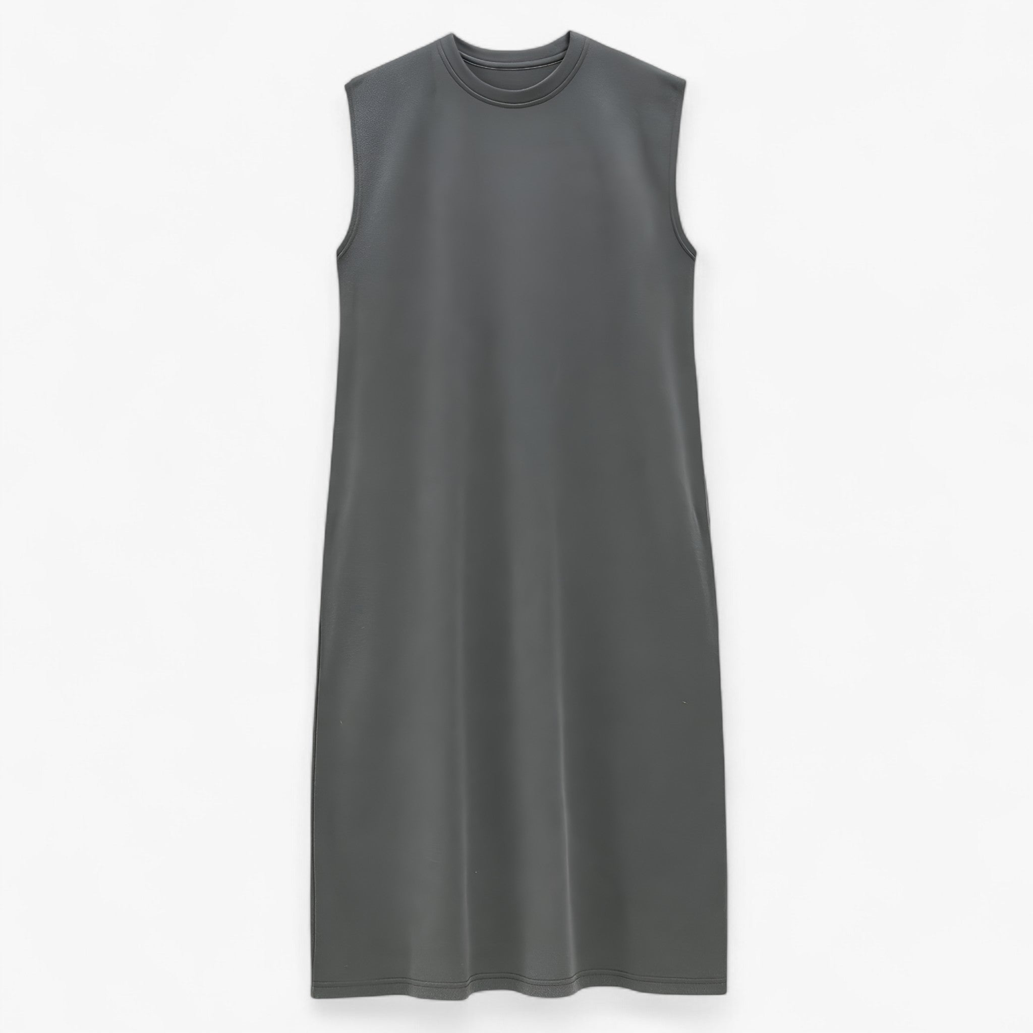 Women's Dress : Zwarte Lange Polyester Zomerjurk voor Dames - Comfortabel & Stijlvol in Donkergrijs van Pantino