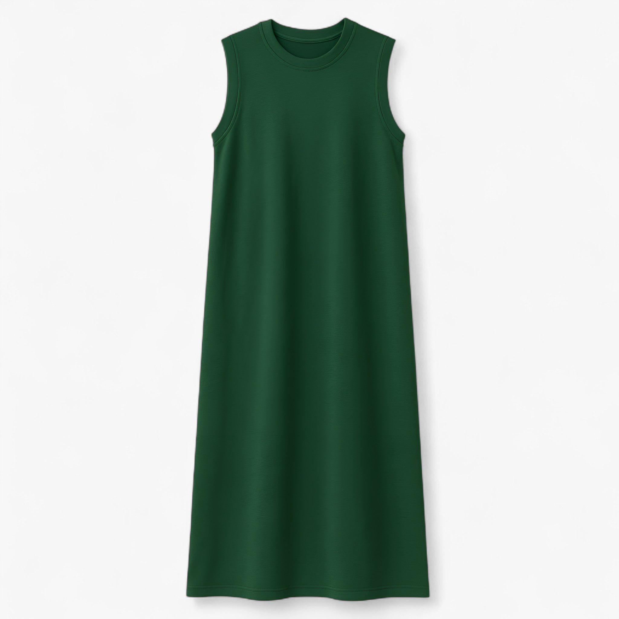Women's Dress : Zwarte Lange Polyester Zomerjurk voor Dames - Comfortabel & Stijlvol in Donkergroen van Pantino
