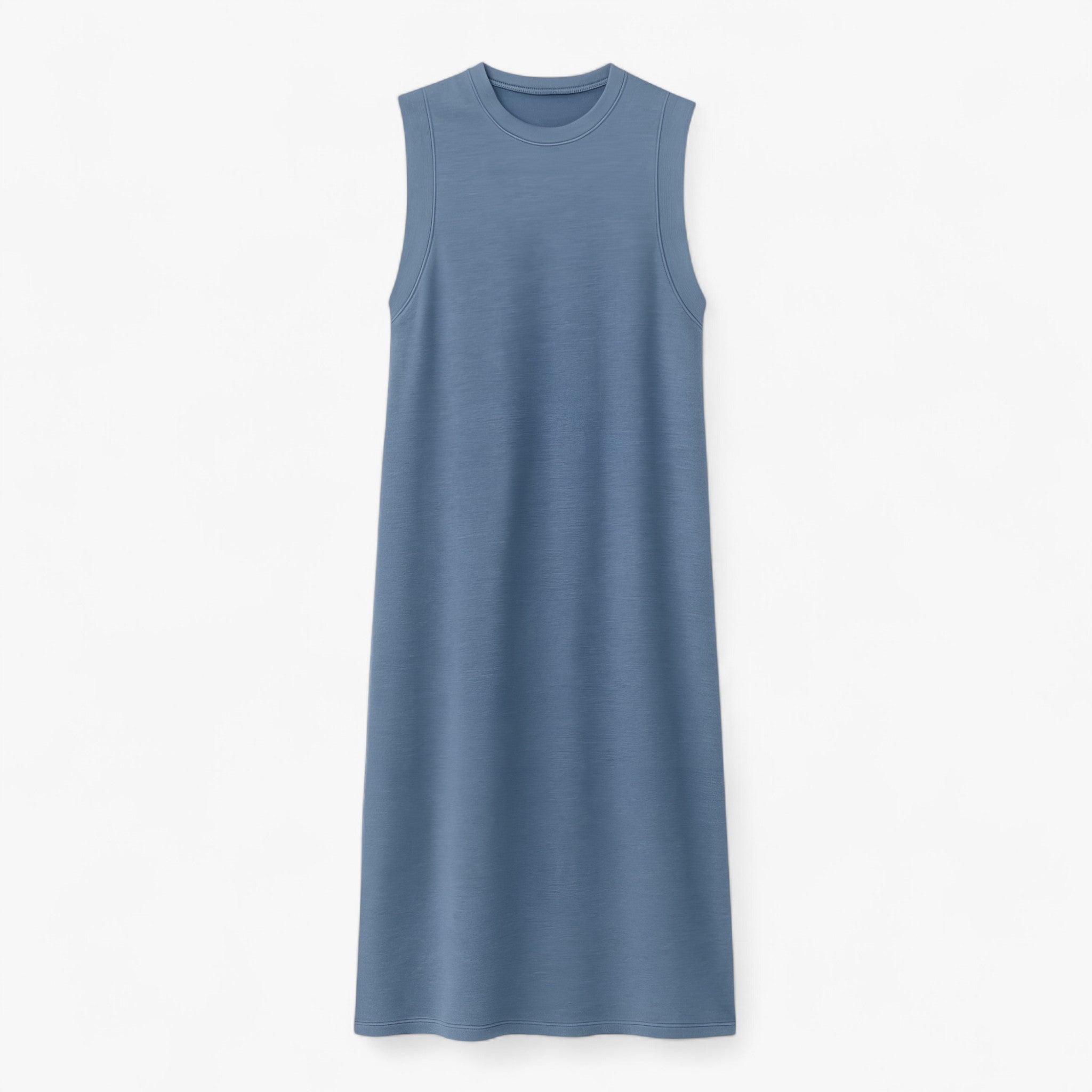 Women's Dress : Zwarte Lange Polyester Zomerjurk voor Dames - Comfortabel & Stijlvol in Denim Blauw van Pantino