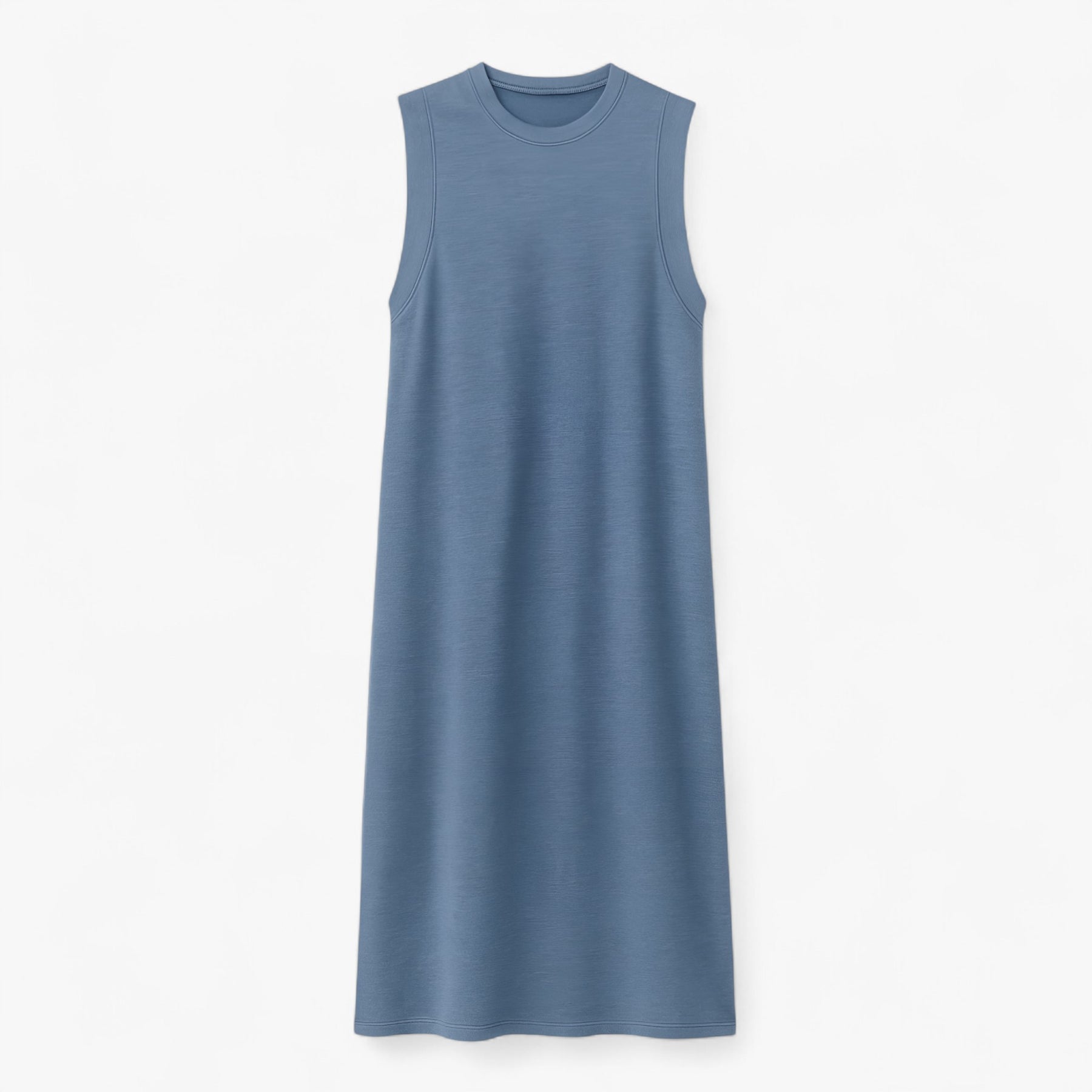 Women's Dress : Zomerjurk Dames Zwart - Lange Polyester in Denim Blauw van Pantino