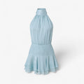 Mini abito donna blu - elegante con perle