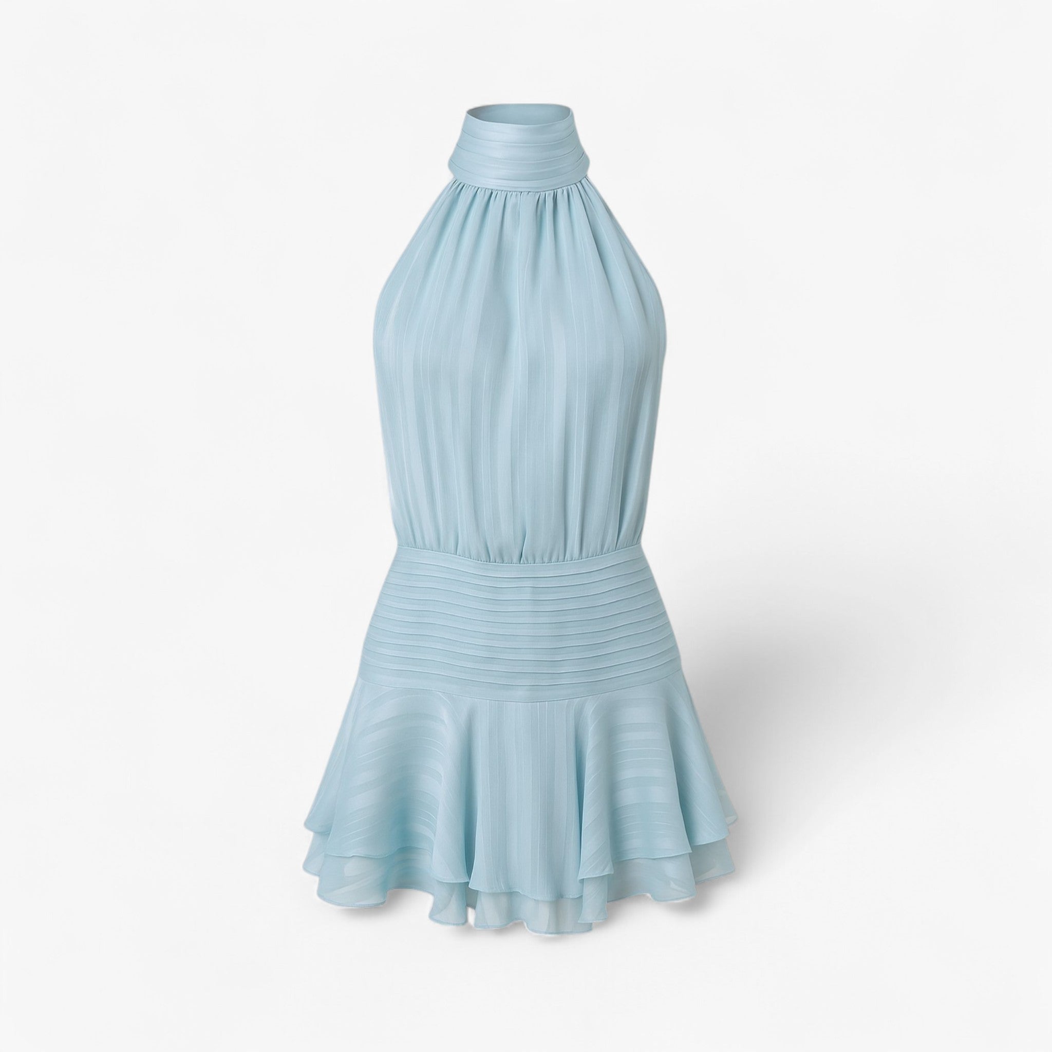 Women's Dress : Mini Jurk Dames Blauw met Parels - Elegante Korte Jurk voor Vrouwen in Blauw van Pantino
