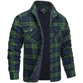 Jacket : Jas Heren Donkerblauw - Houthakkersjas in Groen van Pantino