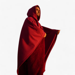 Poncho : Cap Unisex Rozenkwarts - Fleece Poncho met Capuchon - Ultiem Comfort en Stijl in van Pantino