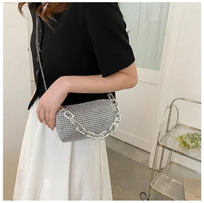 bags : Handtas Zilver - Elegante Trendy met Lovertjes in van Pantino