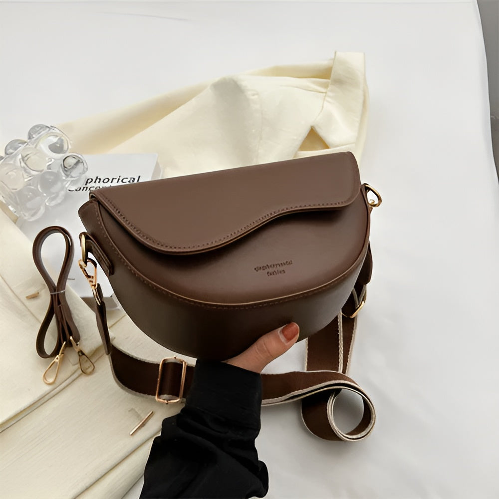 bags : Schoudertas Dames Khaki - Elegante Luxe Mode - Synthetisch Leer in Koffie van Pantino